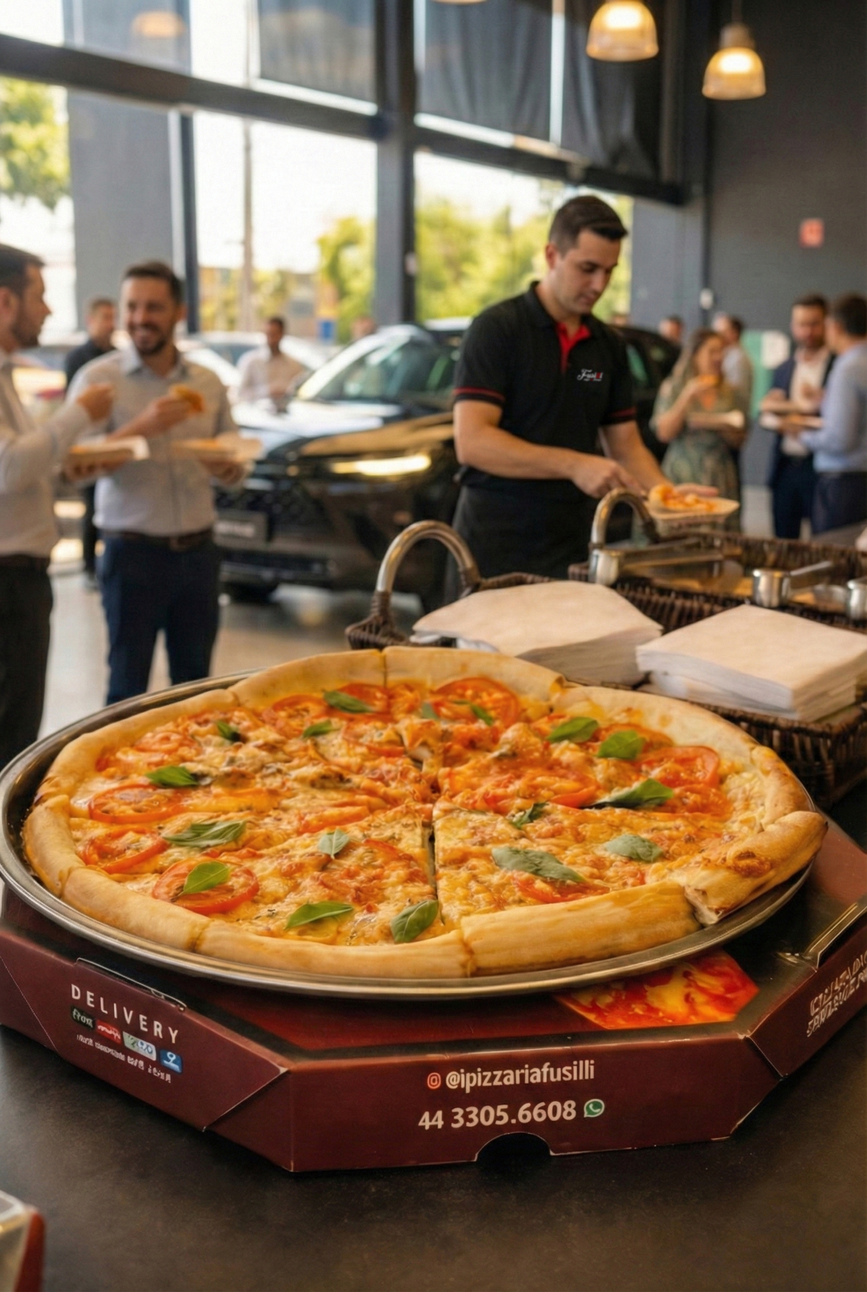 Serviço organizado em evento corporativo
